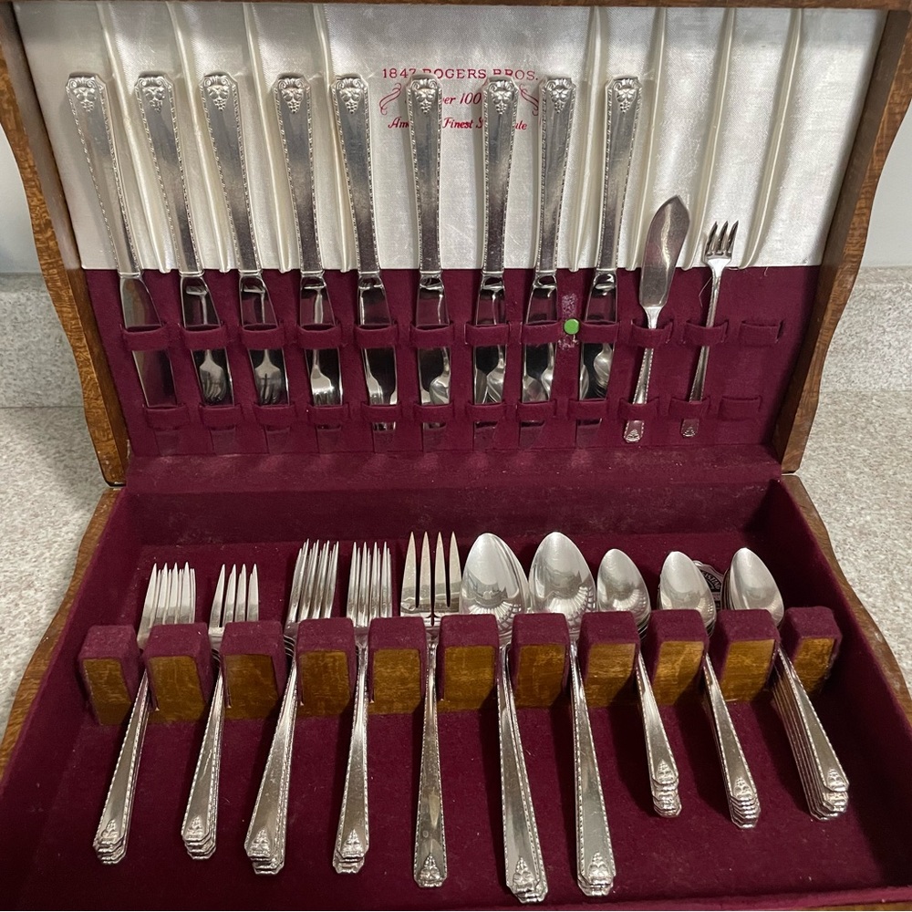 Antique Silverware- 6 Place Settings and Serveware